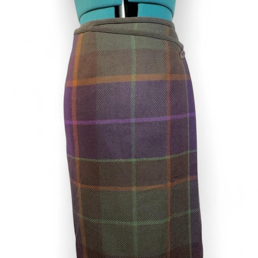 Talbots Multicolor Plaid Pencil Skirt